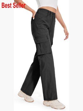 Lightweight Quick Dry Water Resistant High Waisted Cargo Hiking Pants